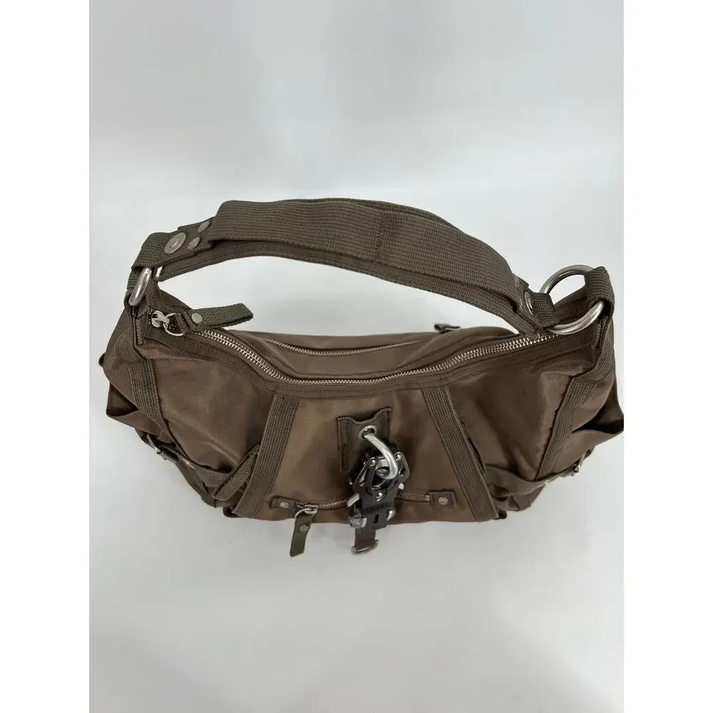 George Gina & Lucy Popalicous Shoulder Bag Y2K Brown 2008 Hobo Utility Purse GGL